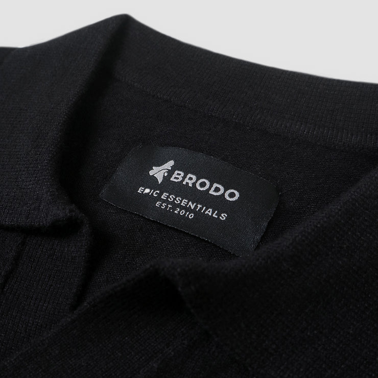BRODO - Broshirt Polo Knit Black
