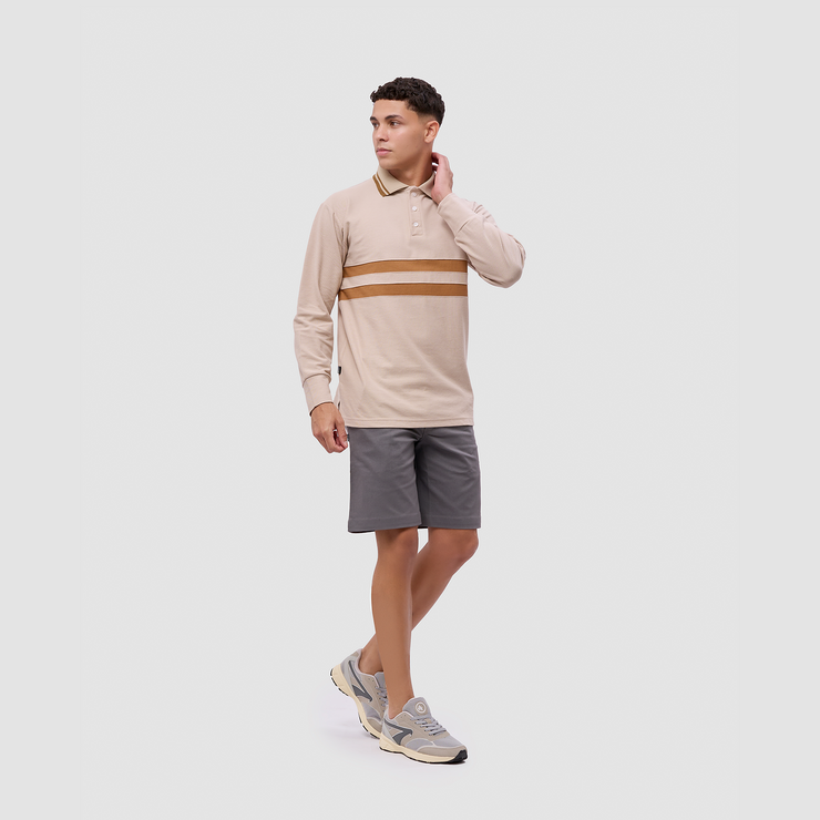BRODO - Line Court Polo Long Beige
