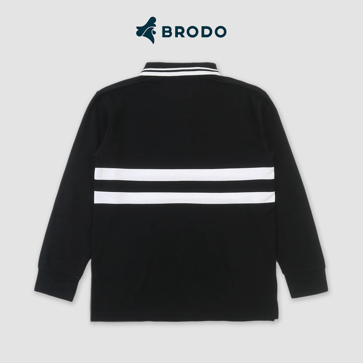 BRODO - Line Court Polo Long Black
