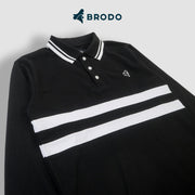 BRODO - Line Court Polo Long Black