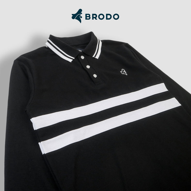 BRODO - Line Court Polo Long Black