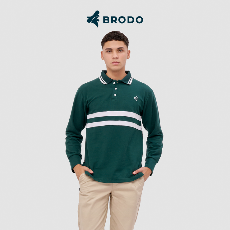 BRODO - Line Court Polo Long Olive