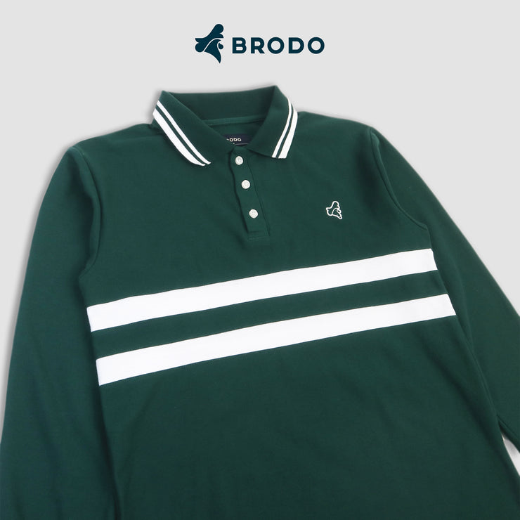 BRODO - Line Court Polo Long Olive