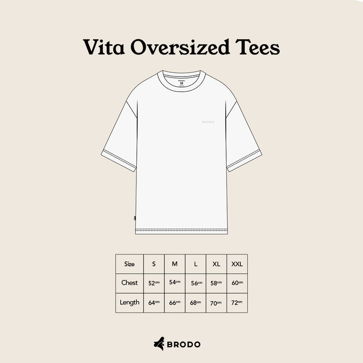 BRODO - Vita Oversized Tees Steel Blue
