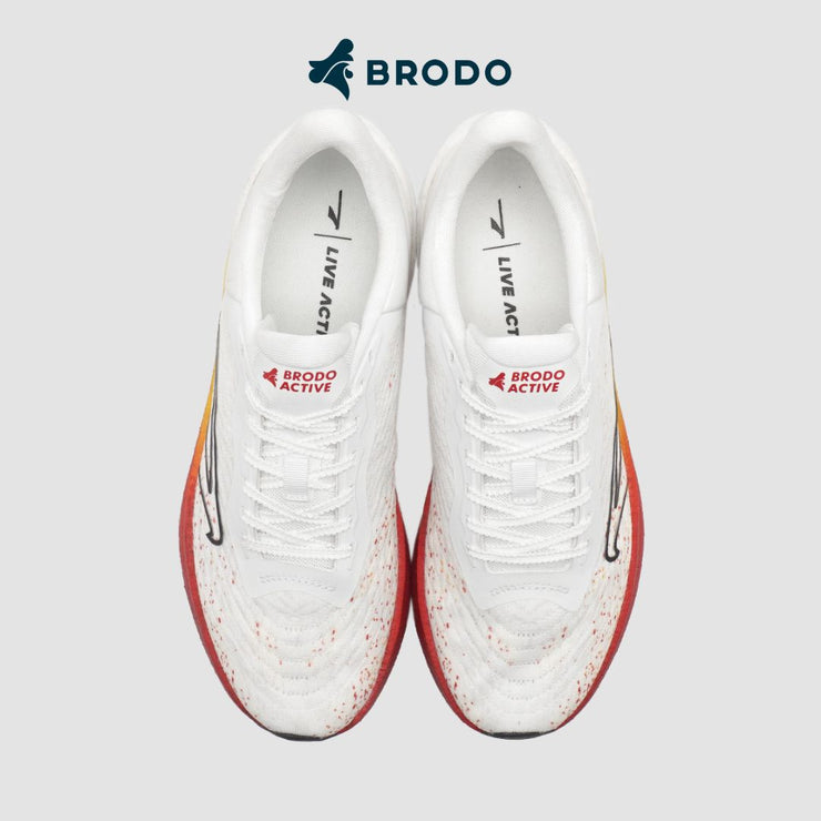 BRODO - Running Shoes Active Venturi White Lava Red
