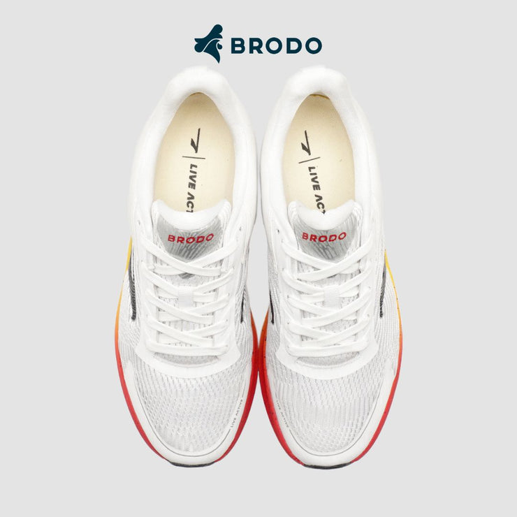 BRODO - Running Shoes Active Inizio White Lava Red