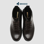BRODO - Sepatu Alpha Urban Boots Dark Choco BS