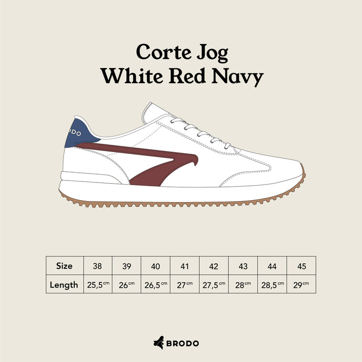Corte Jog White Red Navy