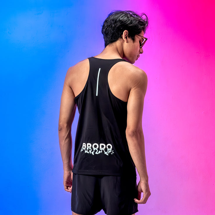 Doodle Sprint Active Tanktop Running Black