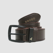 Rotary Synthetic Leather Belt Brown