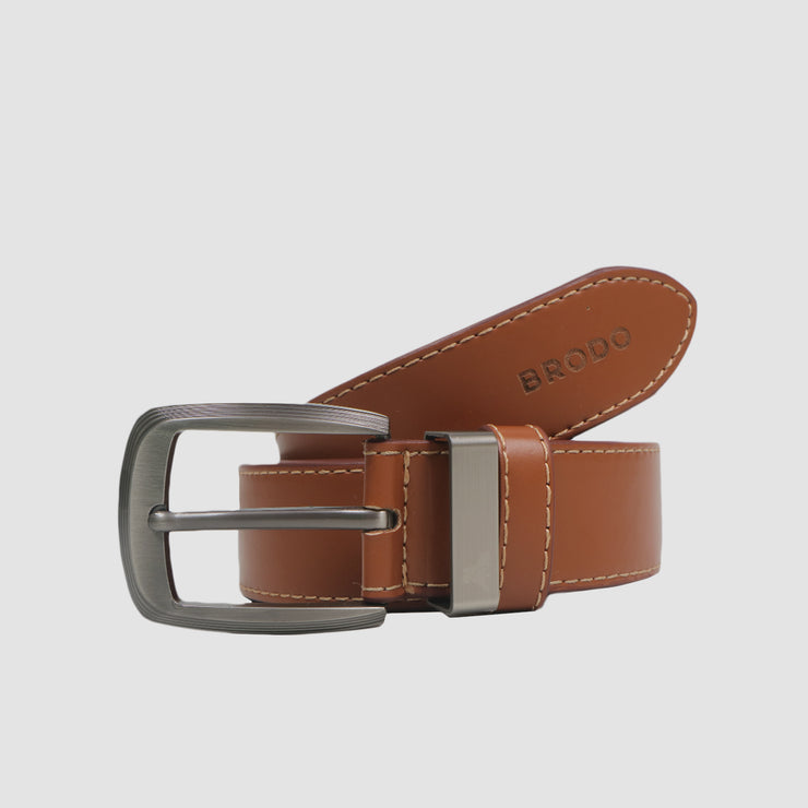 Rotary Synthetic Leather Belt Tan
