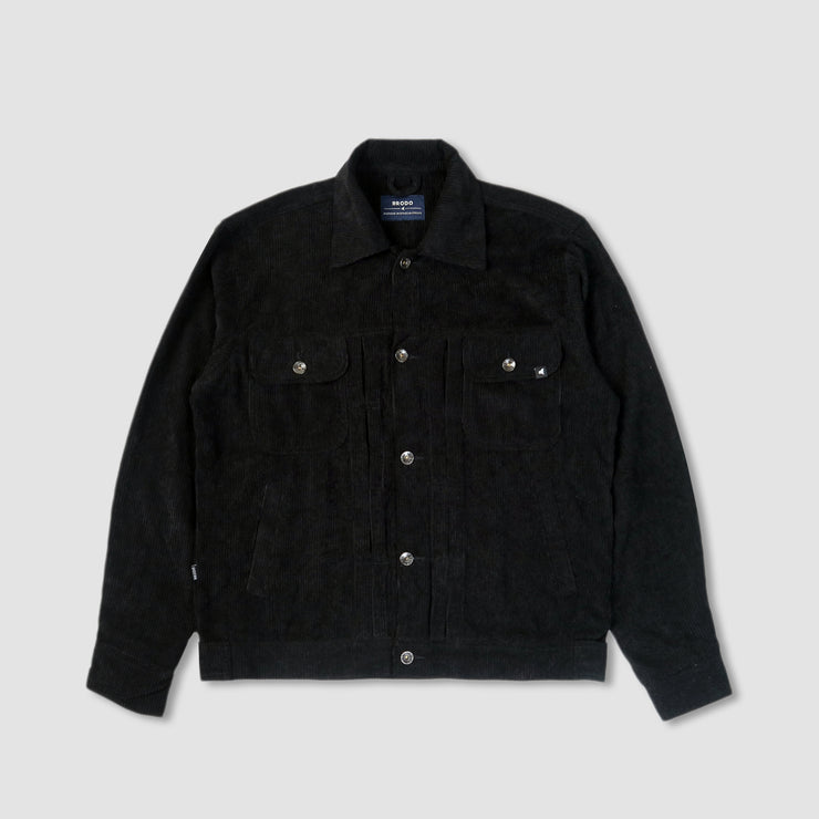 Brodo Trucker Jacket Corduroy Black