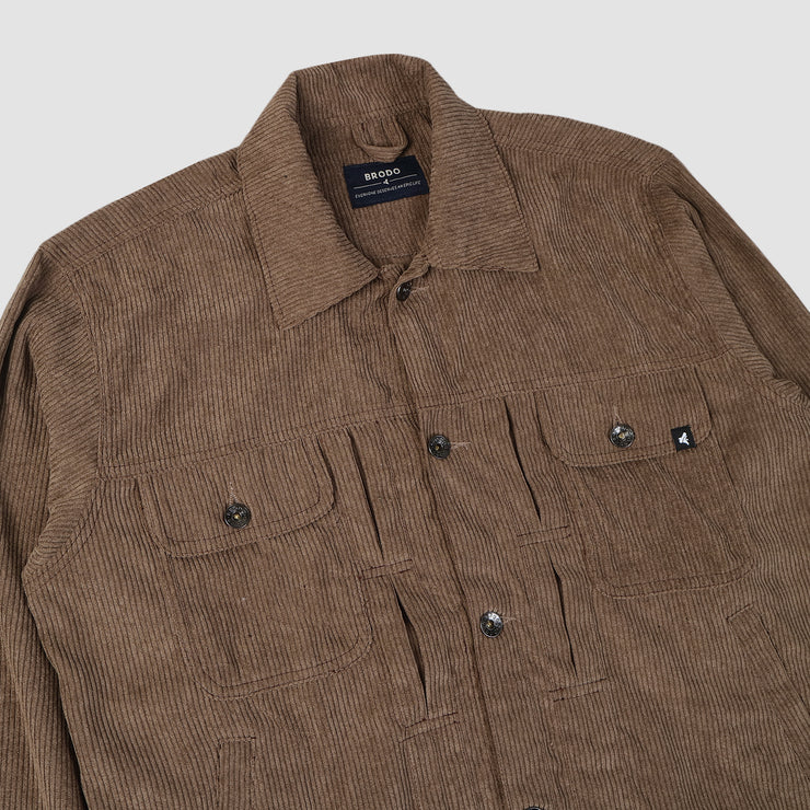 Brodo Trucker Jacket Corduroy Brown