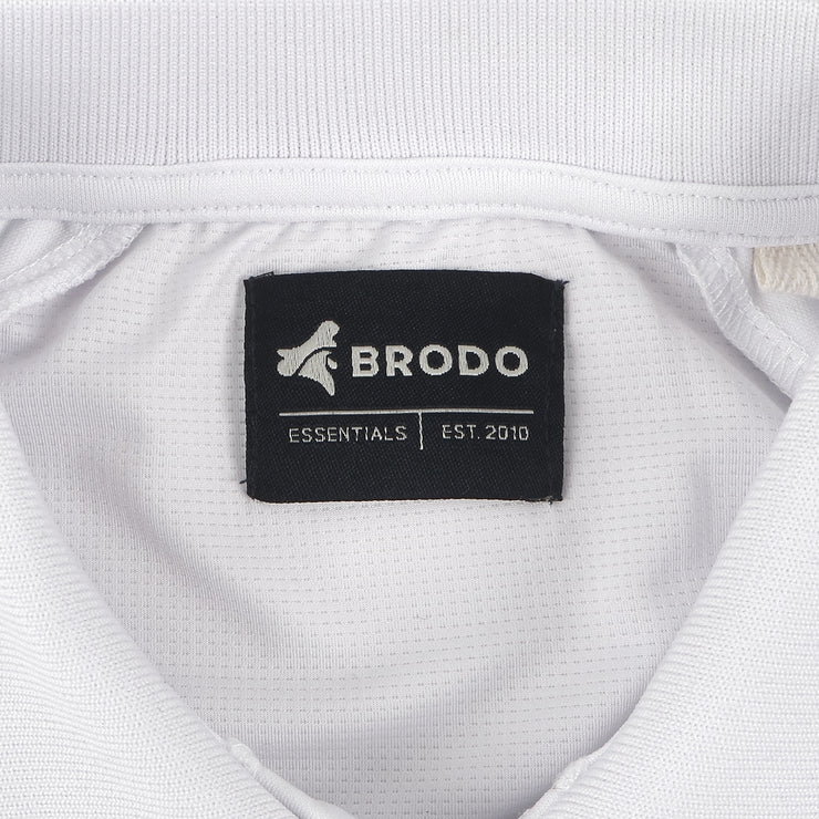 BRODO - Active Tecnico Polo Shirt White - Brown