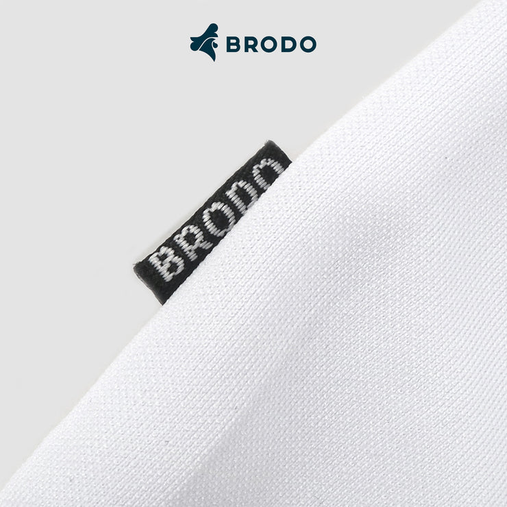 BRODO - Active Tecnico Polo Shirt White - Brown