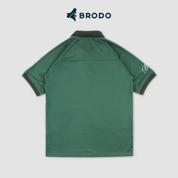 BRODO - Active Tecnico Polo Shirt White - Olive