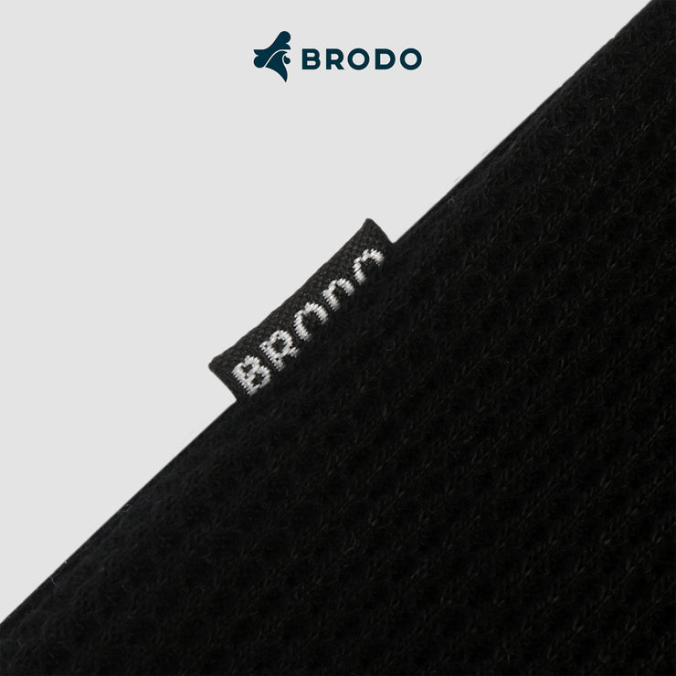 BRODO - Broshirt Polo Waffle Short Black