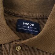 BRODO - Broshirt Polo Waffle Short Brown