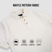 BRODO - Broshirt Polo Waffle Short Off White