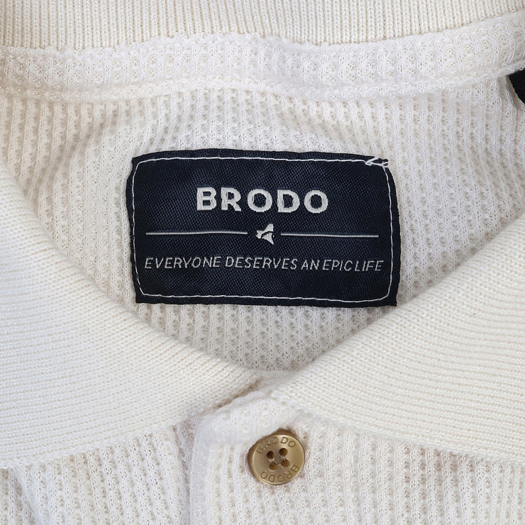 BRODO - Broshirt Polo Waffle Short Off White