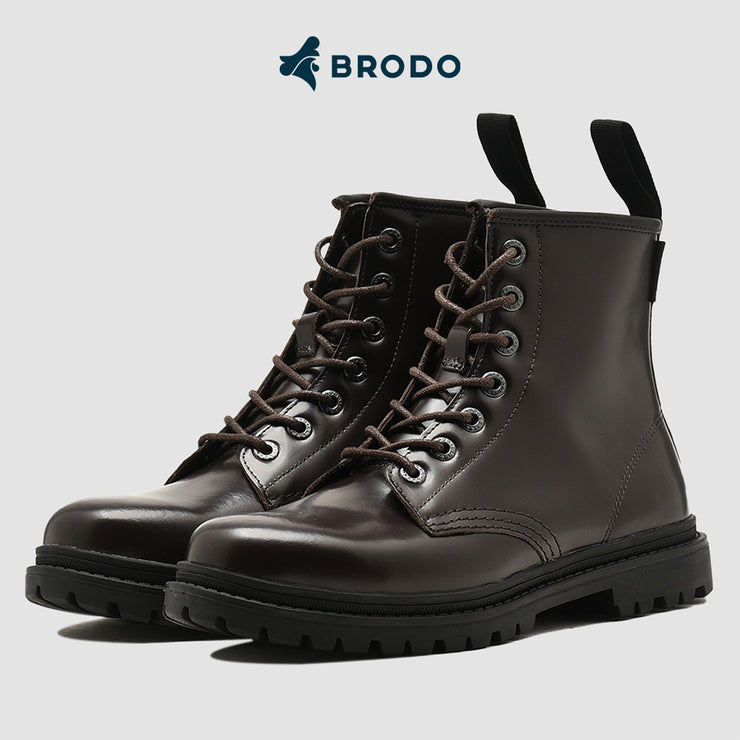 BRODO - Sepatu Alpha Urban Boots Dark Choco BS