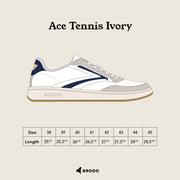 BRODO - Sneakers Ace Tennis Ivory Navy