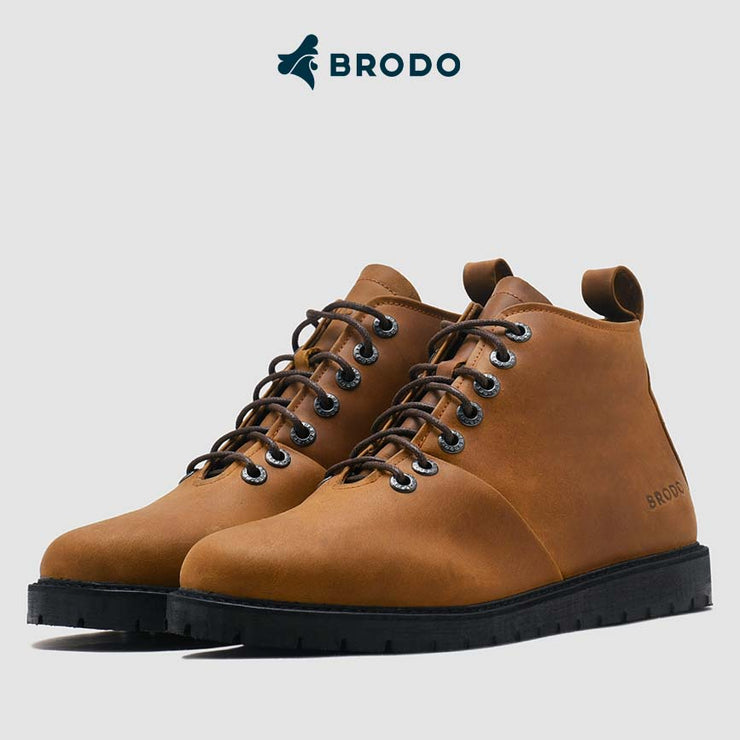 BRODO - Sepatu Signore Boots Vintage Brown