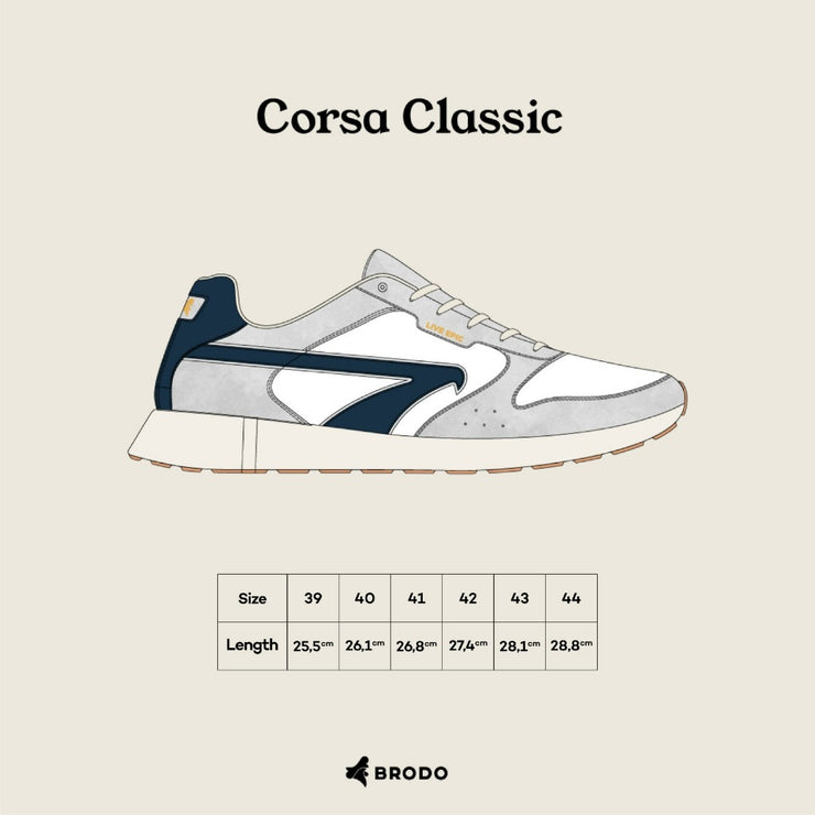BRODO - Sneakers Corsa Classic White Black WS