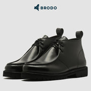 BRODO - Sepatu Borneo Boots Full Black