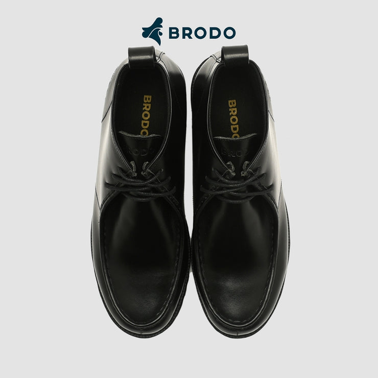 BRODO - Sepatu Borneo Boots Full Black