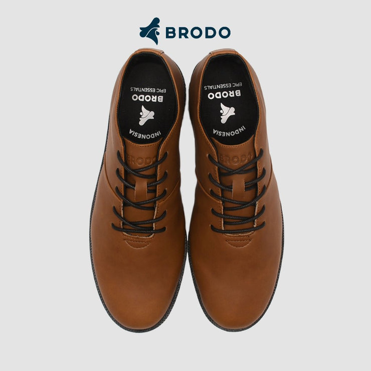 BRODO - Sepatu Signore Low Vintage Brown BS EL