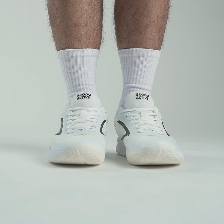 BRODO - Active Stance Tennis White Black