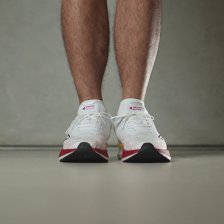 BRODO - Running Shoes Active Venturi White Lava Red