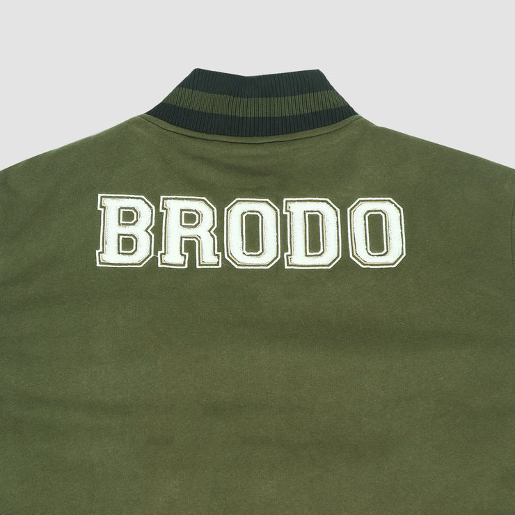 Brodo Varsity Jacket Black Olive